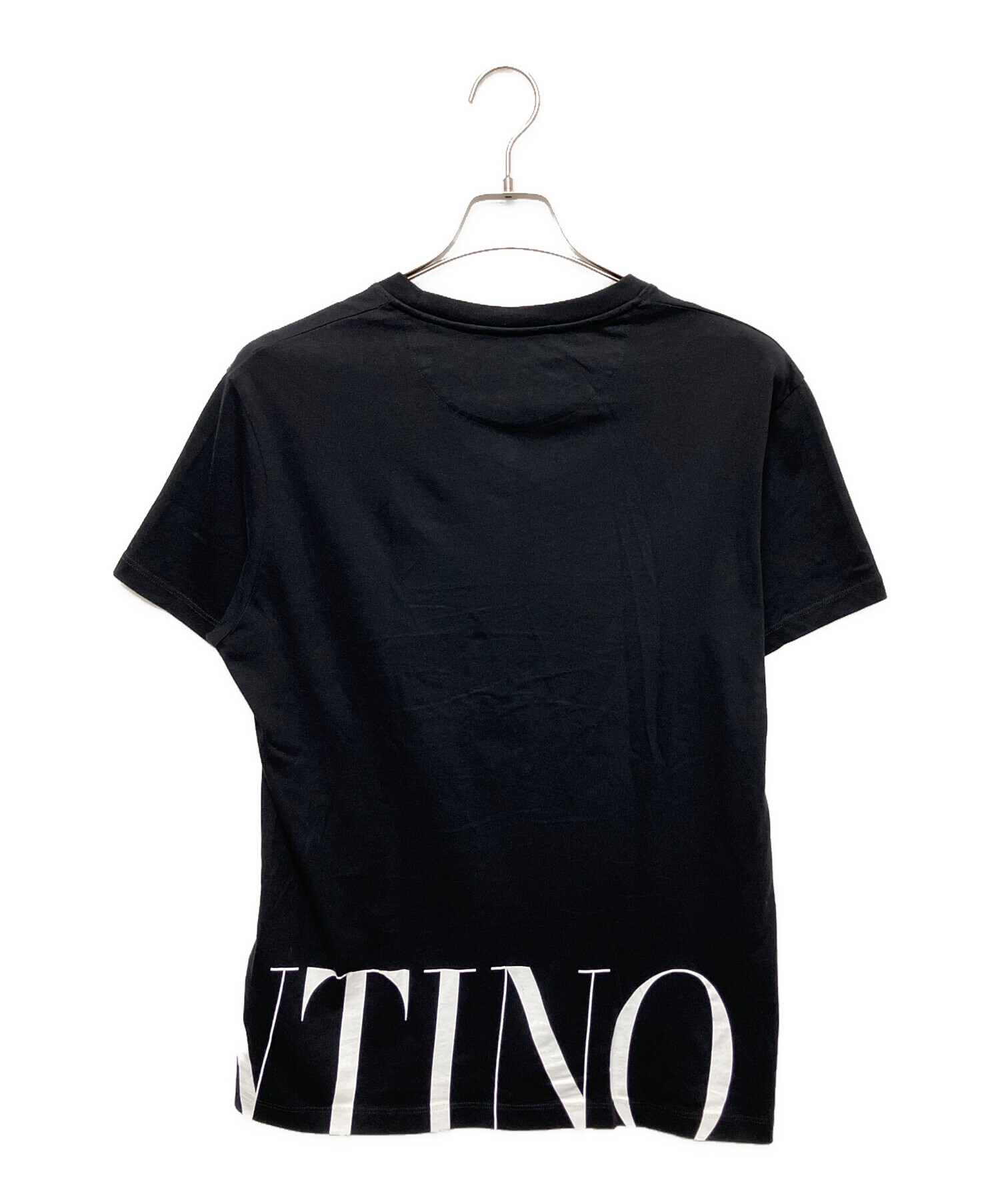 VALENTINO ヴァレンティノ Tシャツ ロゴ 半袖 夏服 黒 XS 中古・古着通販】VALENTINO (ヴァレンティノ) 裾ロゴTシャツ ブラック