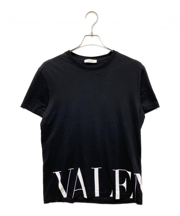 中古・古着通販】VALENTINO (ヴァレンティノ) 裾ロゴTシャツ ブラック