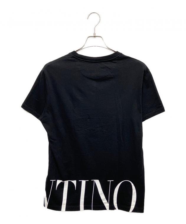 中古・古着通販】VALENTINO (ヴァレンティノ) 裾ロゴTシャツ ブラック
