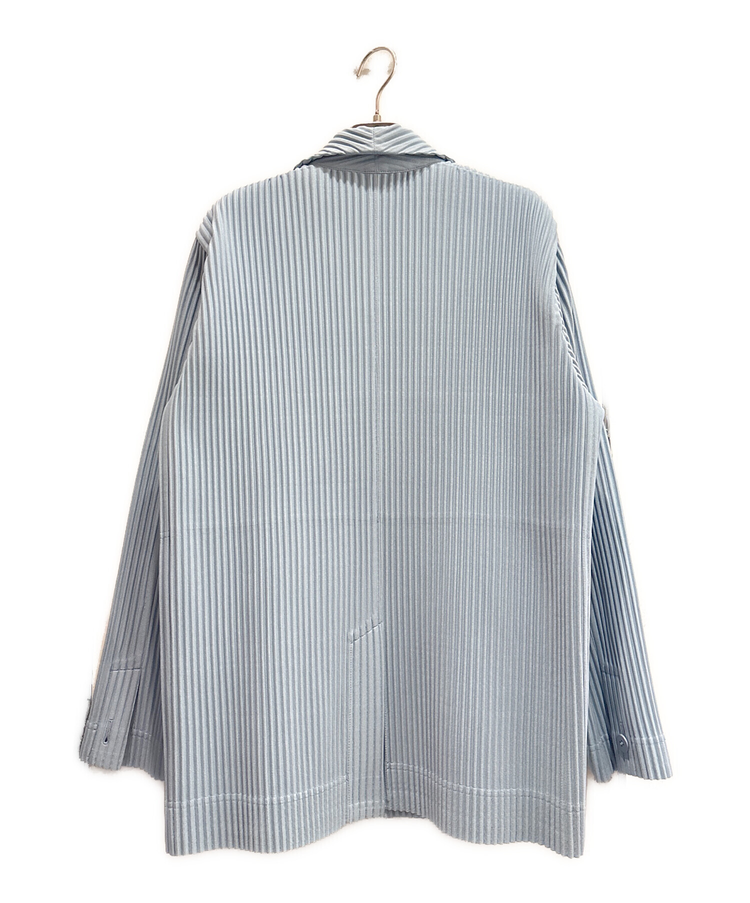 プリーツテーラードジャケット　グレー　サイズ2 オムプリッセイッセイミヤケ 中古・古着通販】HOMME PLISSE ISSEY MIYAKE (オム プリッセ イッセイ