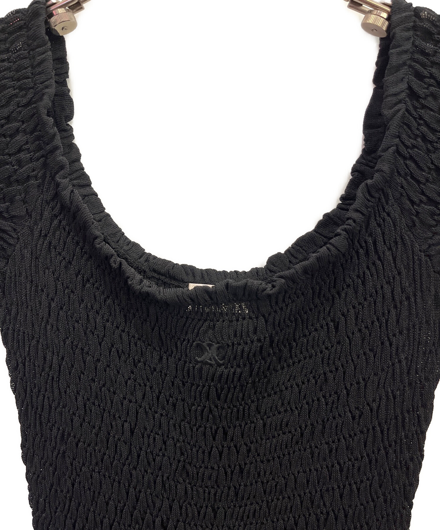 セリーヌ　ノースリーブ（シルク） 中古・古着通販】CELINE (セリーヌ) ノースリーブシルクワンピース