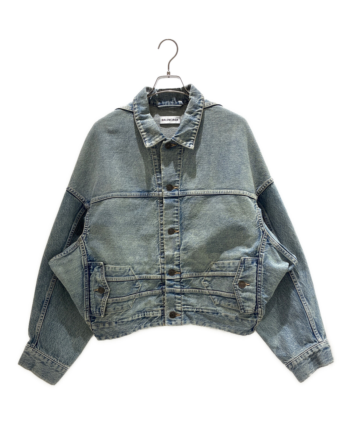 バレンシアガ Gジャン デニムジャケット アップサイドダウン 37 美品 中古・古着通販】BALENCIAGA (バレンシアガ) Upside Down Denim Jacket