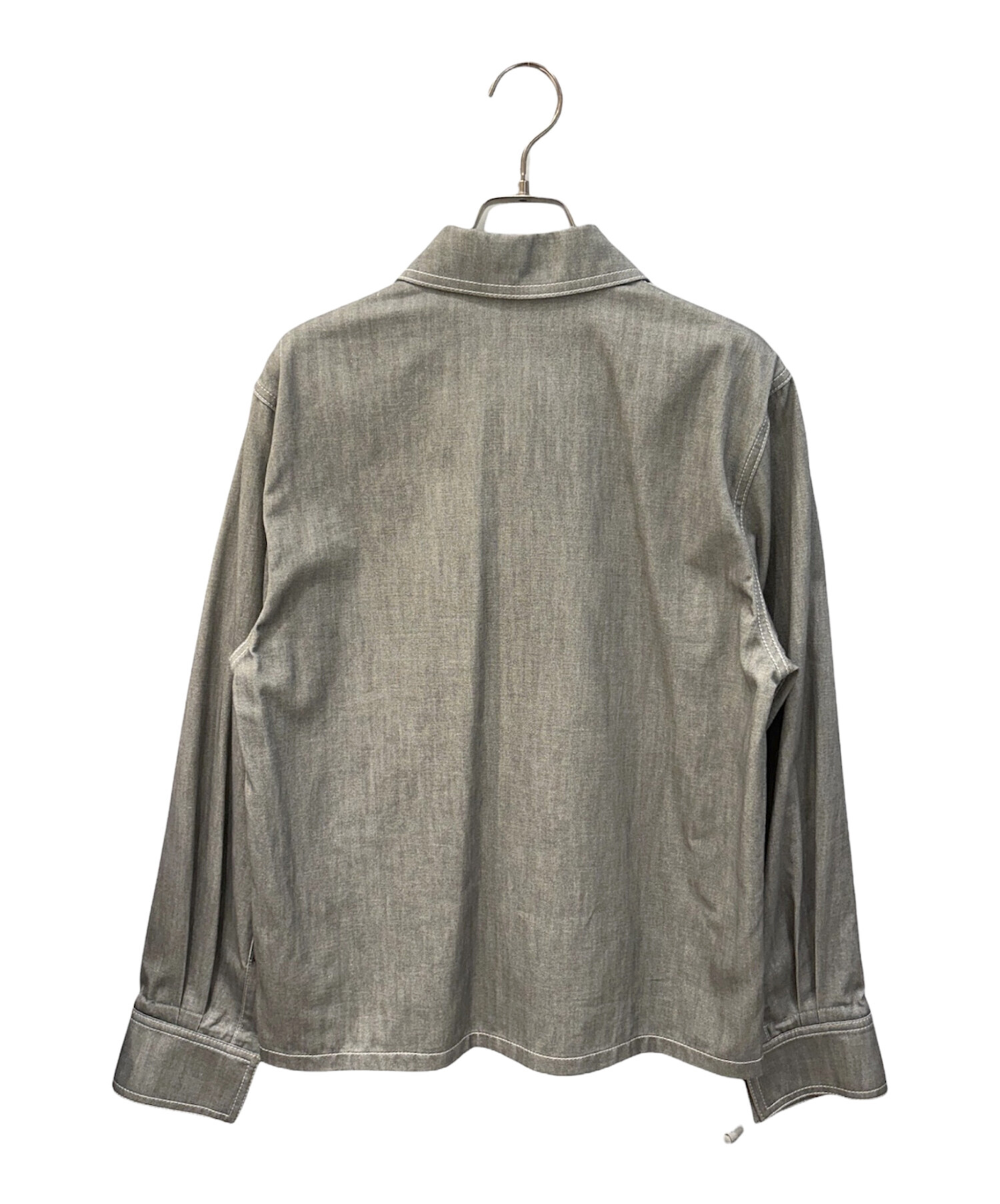 FENDI ロゴ入り襟 プルオーバー 50 中古・古着通販】FENDI (フェンディ) FFロゴプルオーバーシャツ グレー