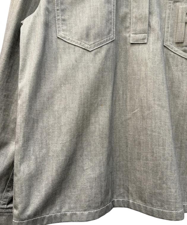 中古・古着通販】FENDI (フェンディ) FFロゴプルオーバーシャツ グレー