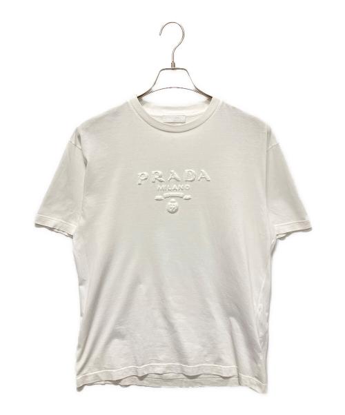 中古・古着通販】PRADA (プラダ) ロゴTシャツ ホワイト サイズ:S