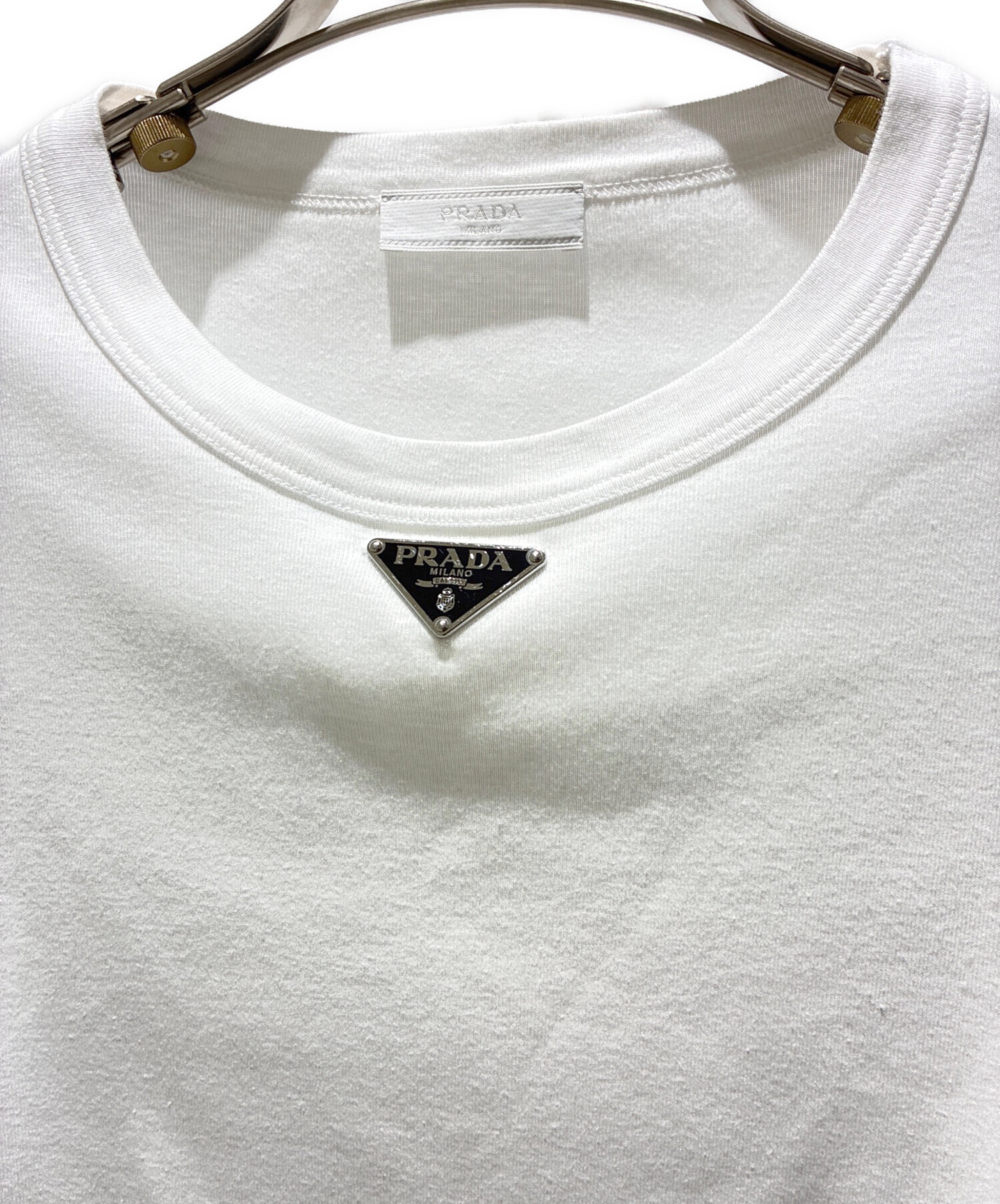 中古・古着通販】PRADA (プラダ) トライアングルロゴTシャツ/UJN824