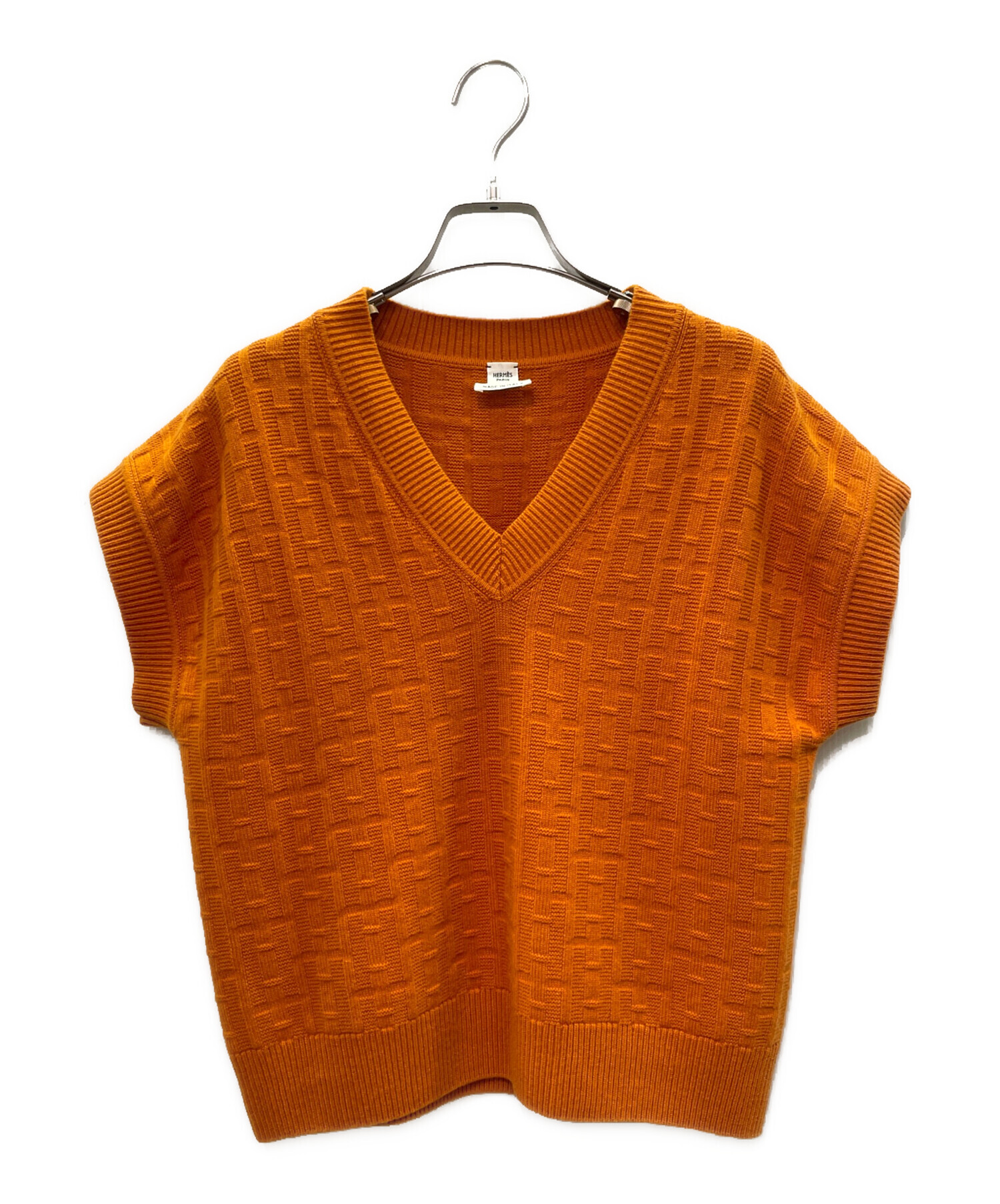 中古・古着通販】HERMES (エルメス) H Logo Wool Knit Vest Hロゴ