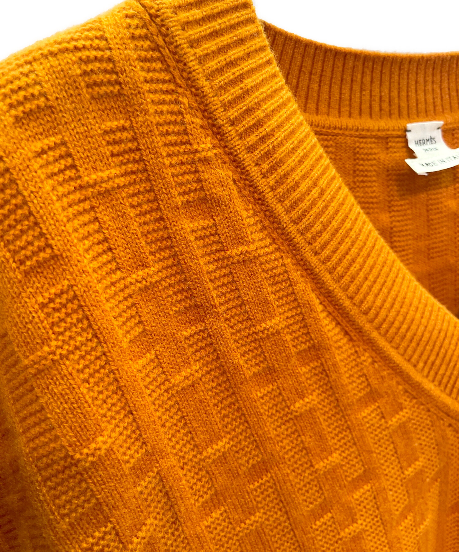 中古・古着通販】HERMES (エルメス) H Logo Wool Knit Vest Hロゴ