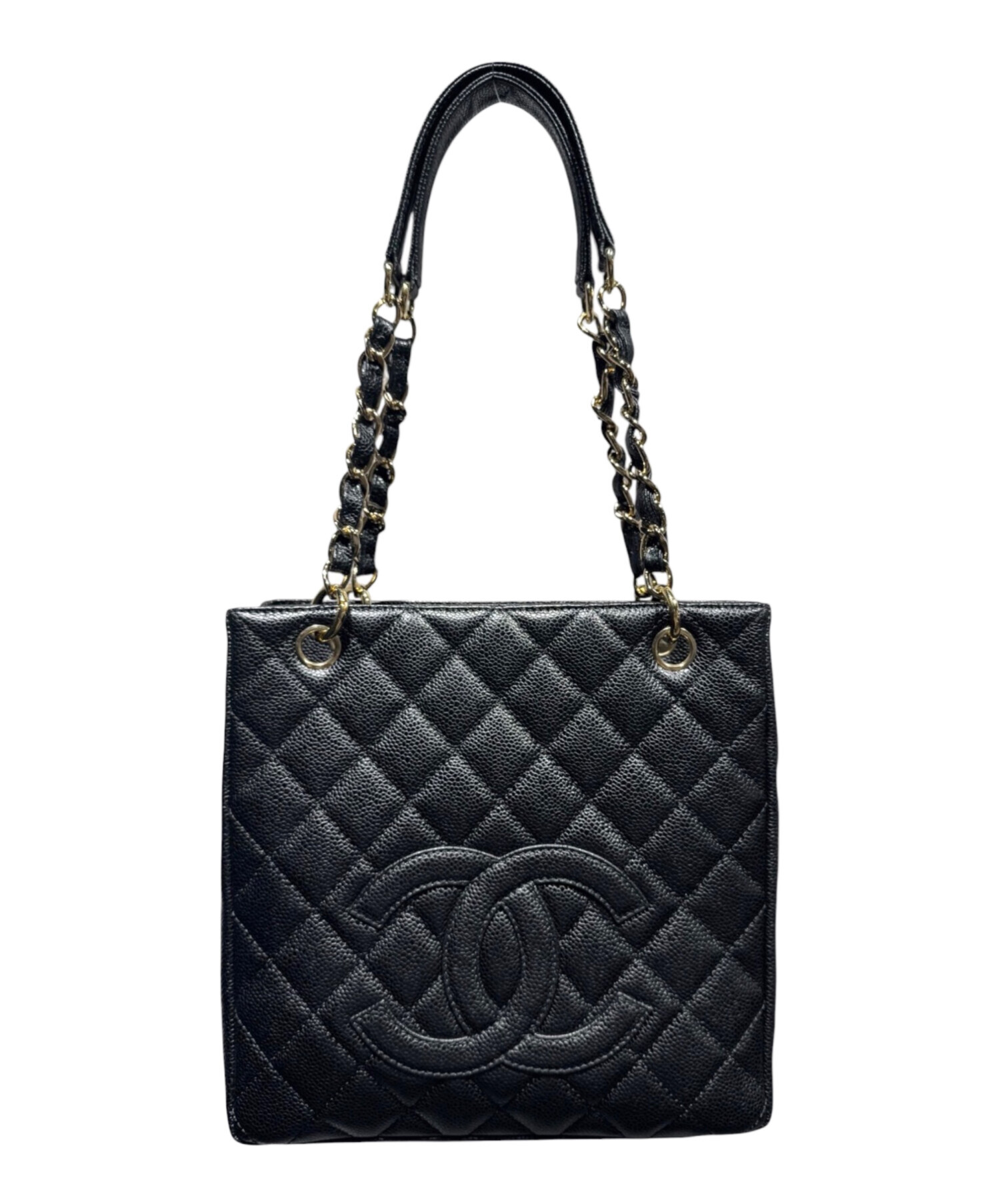 中古・古着通販】CHANEL (シャネル) PSTキャビアスキンチェーントート
