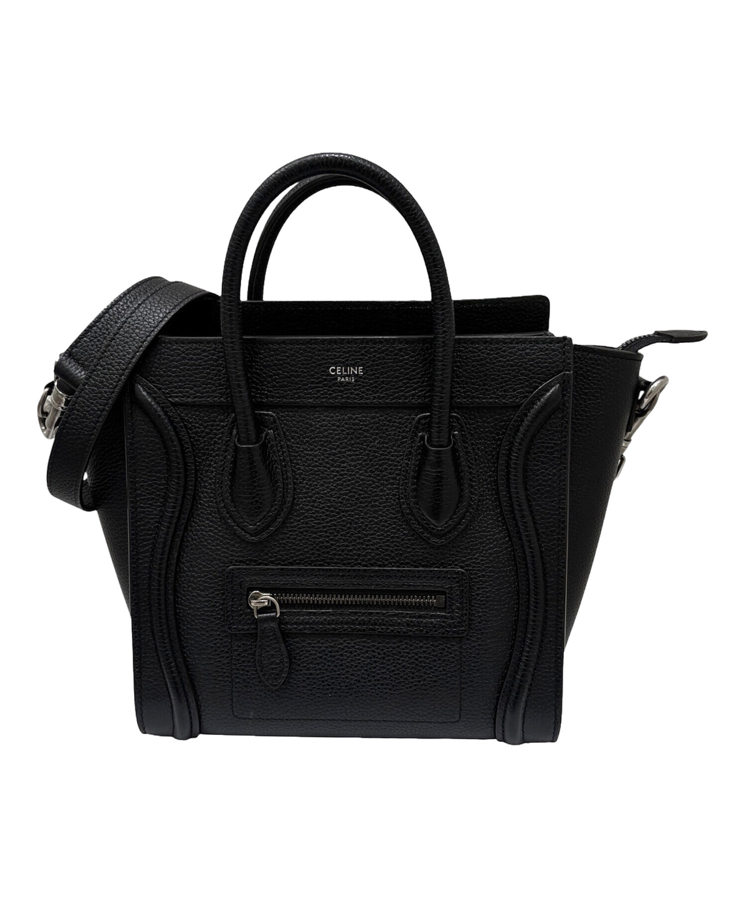 CELINE ラゲージ ナノショッパー ブラック　期間限定価格　未使用品 中古・古着通販】CELINE (セリーヌ) ラゲージ ナノショッパー ブラック