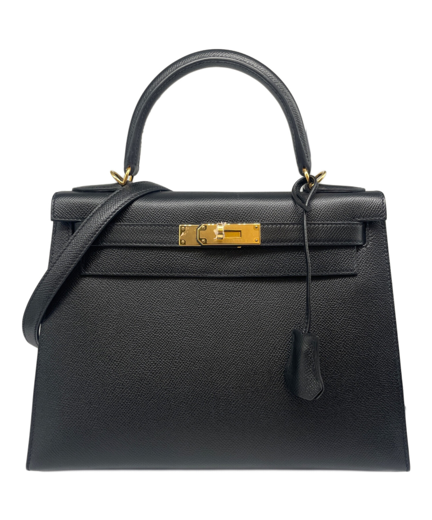 HERMES ケリーバングル 鍵 Black Gold 中古 正規品 中古・古着通販】HERMES (エルメス) ケリー28 外縫い/ゴールド金具