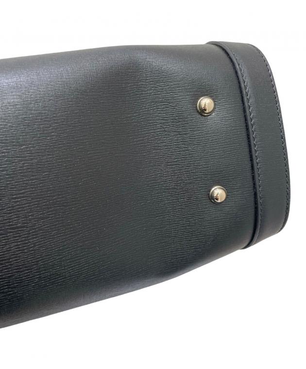 中古・古着通販】GUCCI (グッチ) バンブーハンドバッグ ブラック