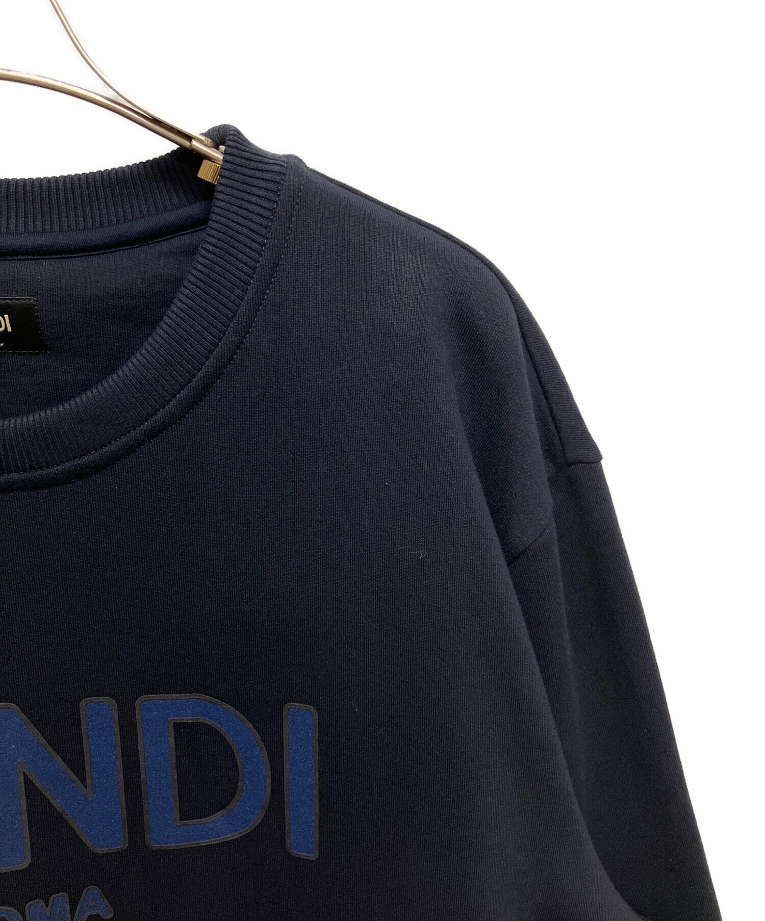 中古・古着通販】FENDI (フェンディ) ロゴスウェット ネイビー サイズ