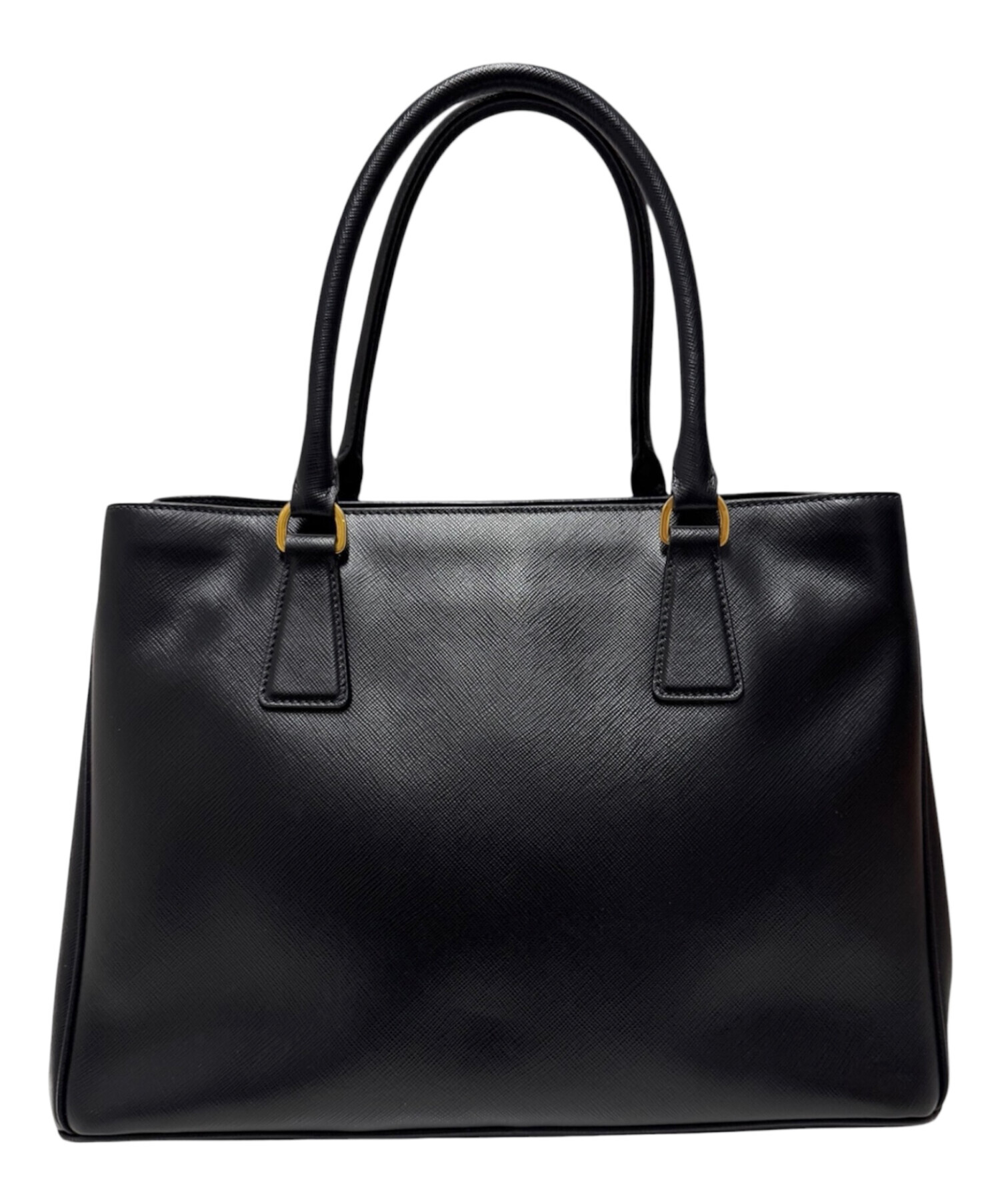 PRADA サフィアーノ ガレリア ブラック ハンドバッグ ショルダー R29 中古・古着通販】PRADA (プラダ) ガレリア サフィアーノハンドバッグ