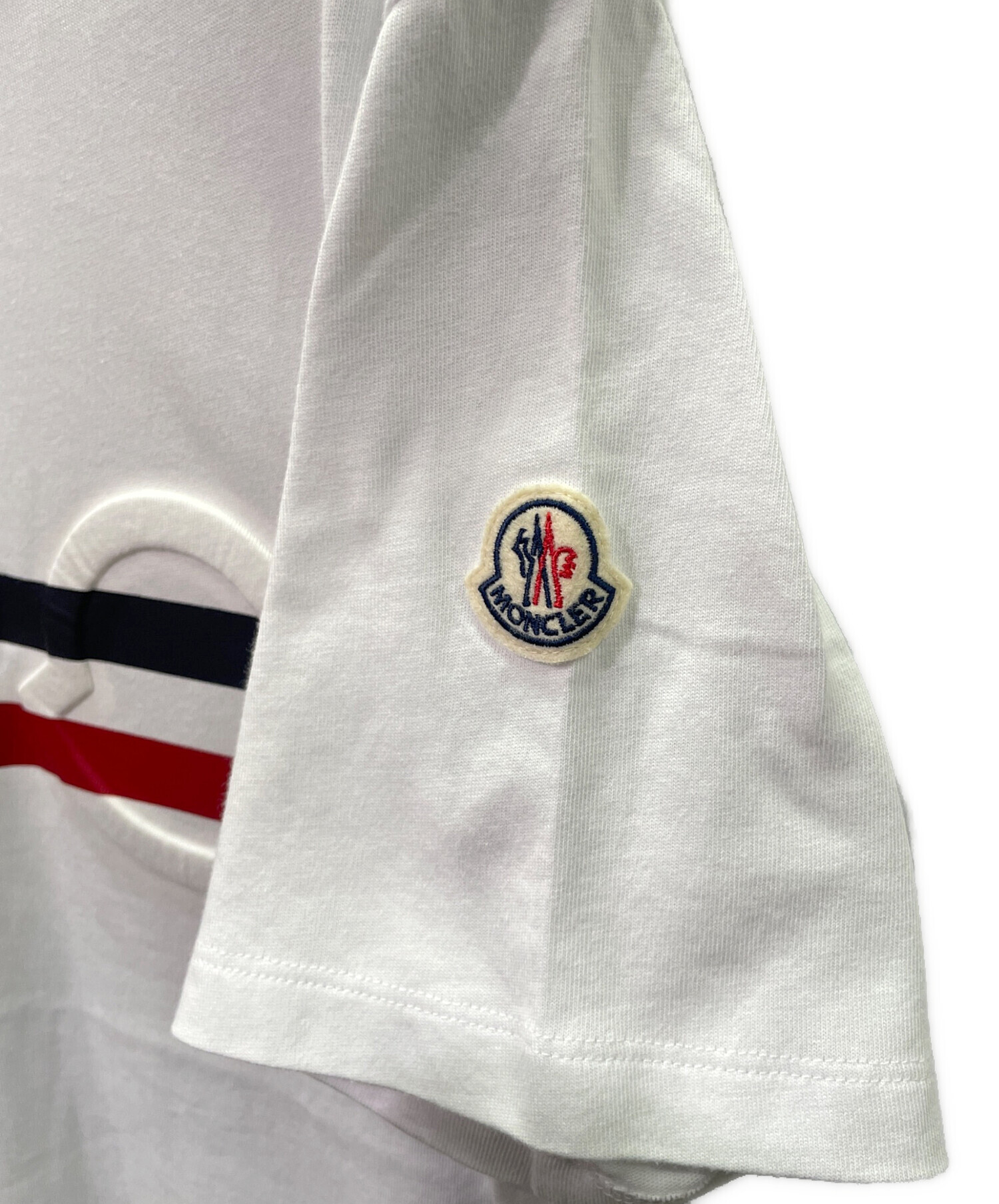 中古・古着通販】MONCLER (モンクレール) トリコロール半袖Tシャツ