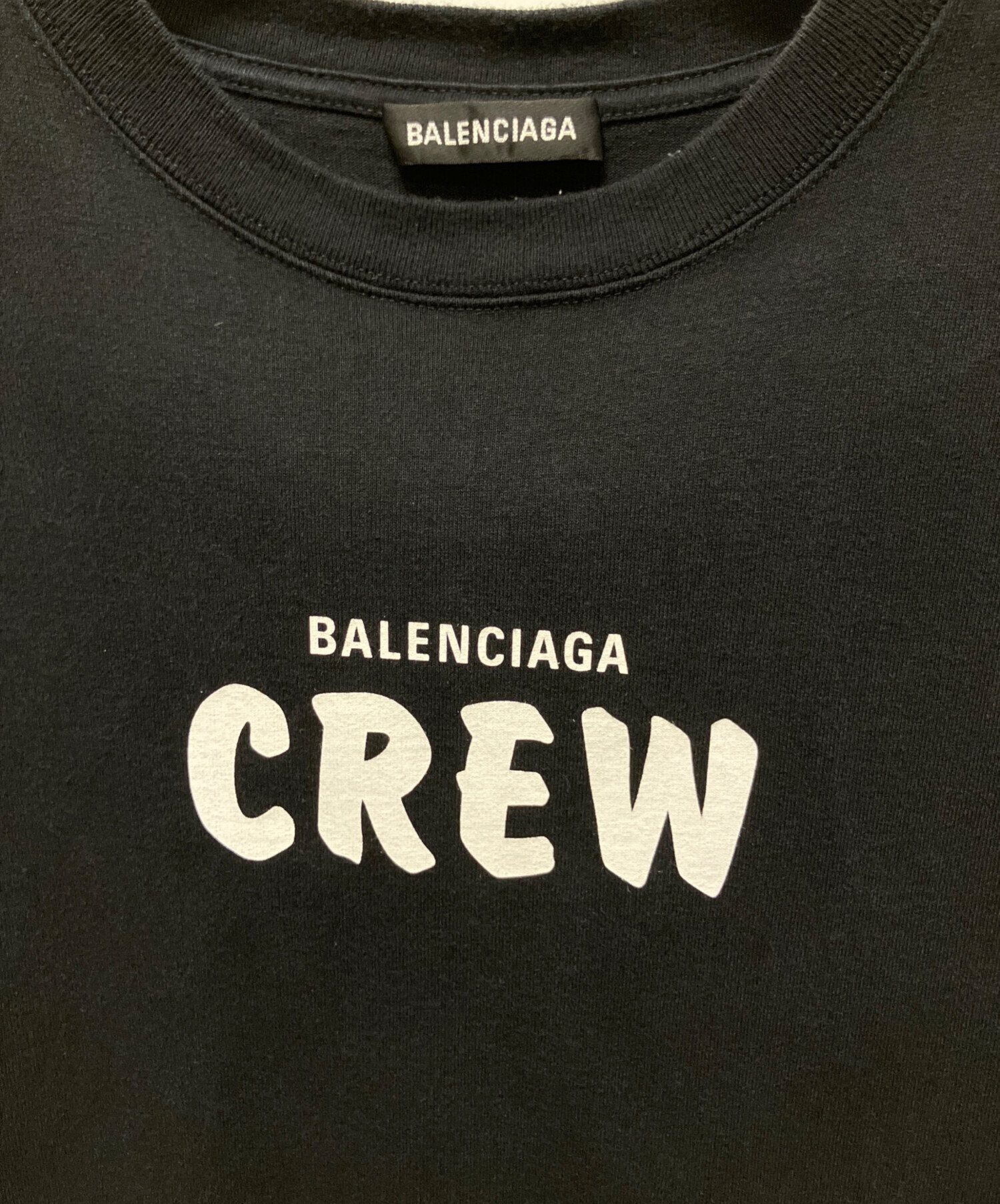 中古・古着通販】BALENCIAGA (バレンシアガ) CREWロゴプリントTシャツ