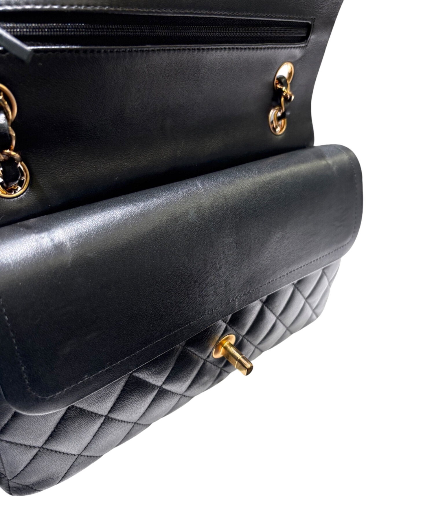 中古・古着通販】CHANEL (シャネル) チェーンショルダーダブルフラップ
