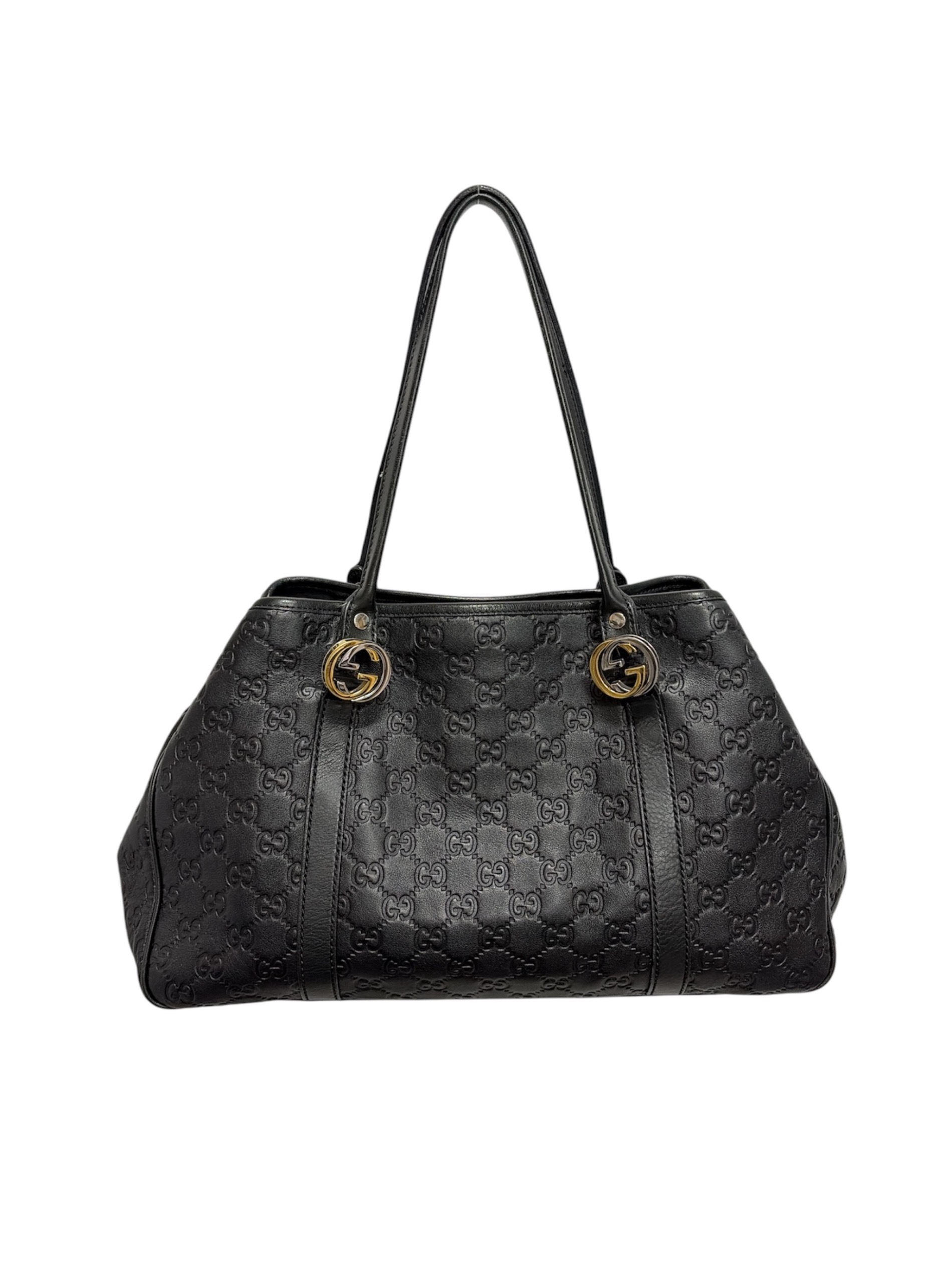 GUCCI グッチ グッチシマ ツインズ ショルダートートバッグ GGレザー 中古・古着通販】GUCCI (グッチ) GGツインズトートバッグ グッチシマ