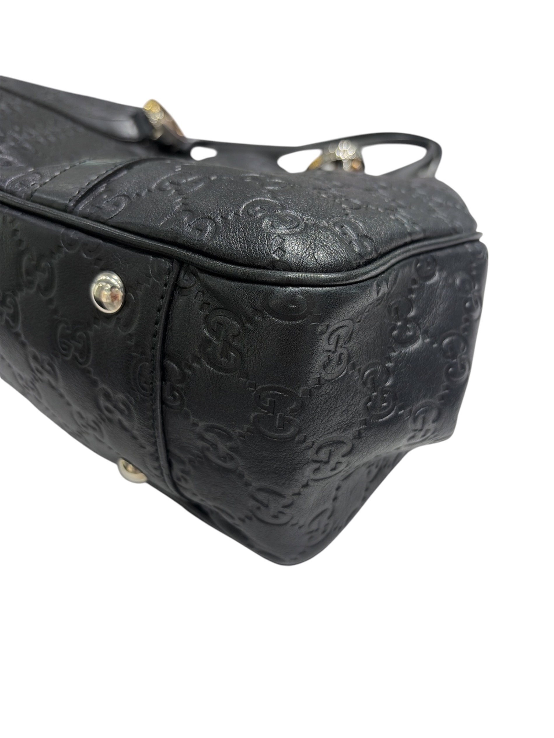 GUCCI グッチ グッチシマ ツインズ ショルダートートバッグ GGレザー 中古・古着通販】GUCCI (グッチ) GGツインズトートバッグ グッチシマ
