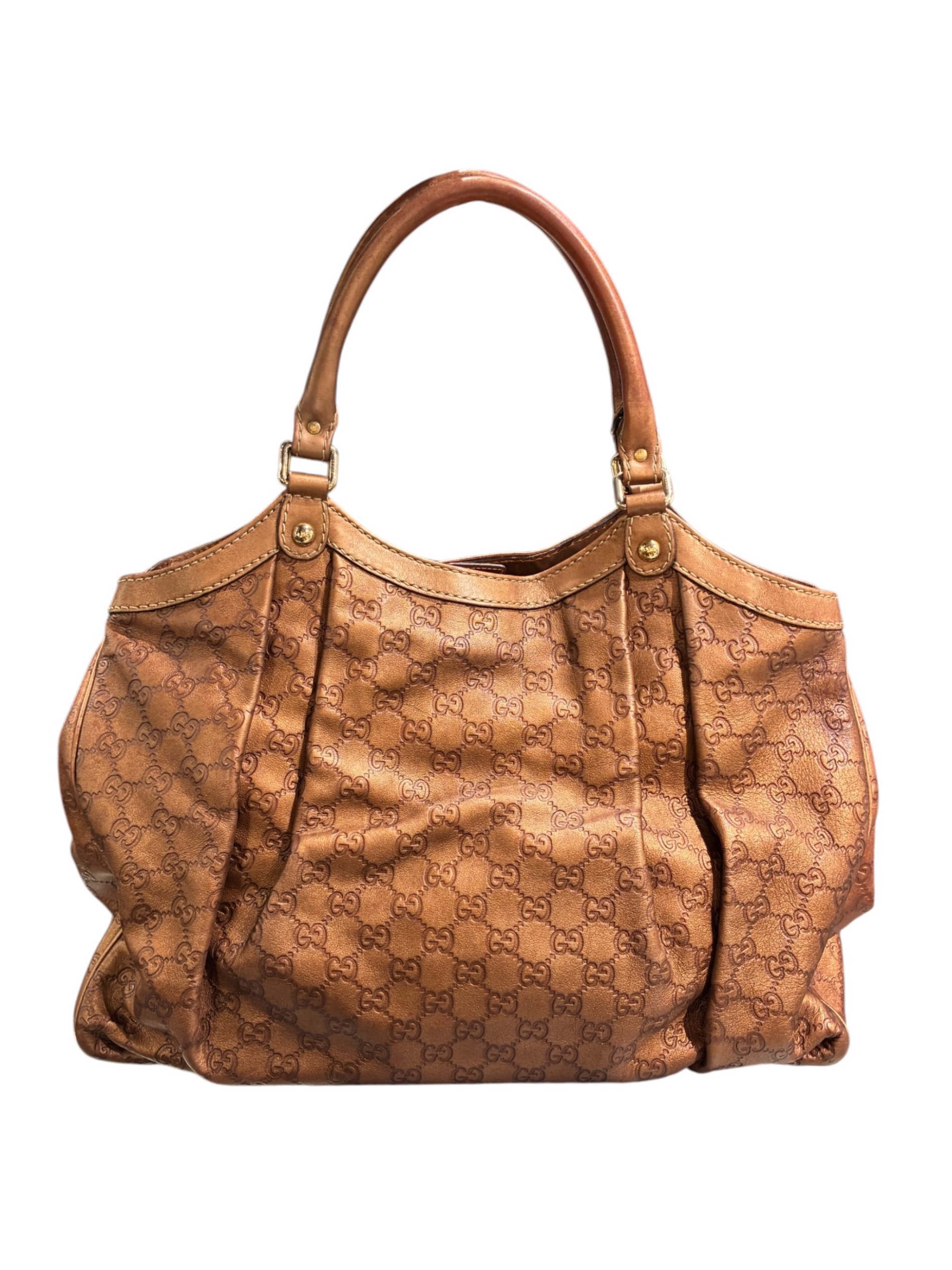 GUCCI グッチ/グッチシマ スーキー 2WAY ハンドバッグ　GG柄　レザー 中古・古着通販】GUCCI (グッチ) スーキーハンドバッグ 211943