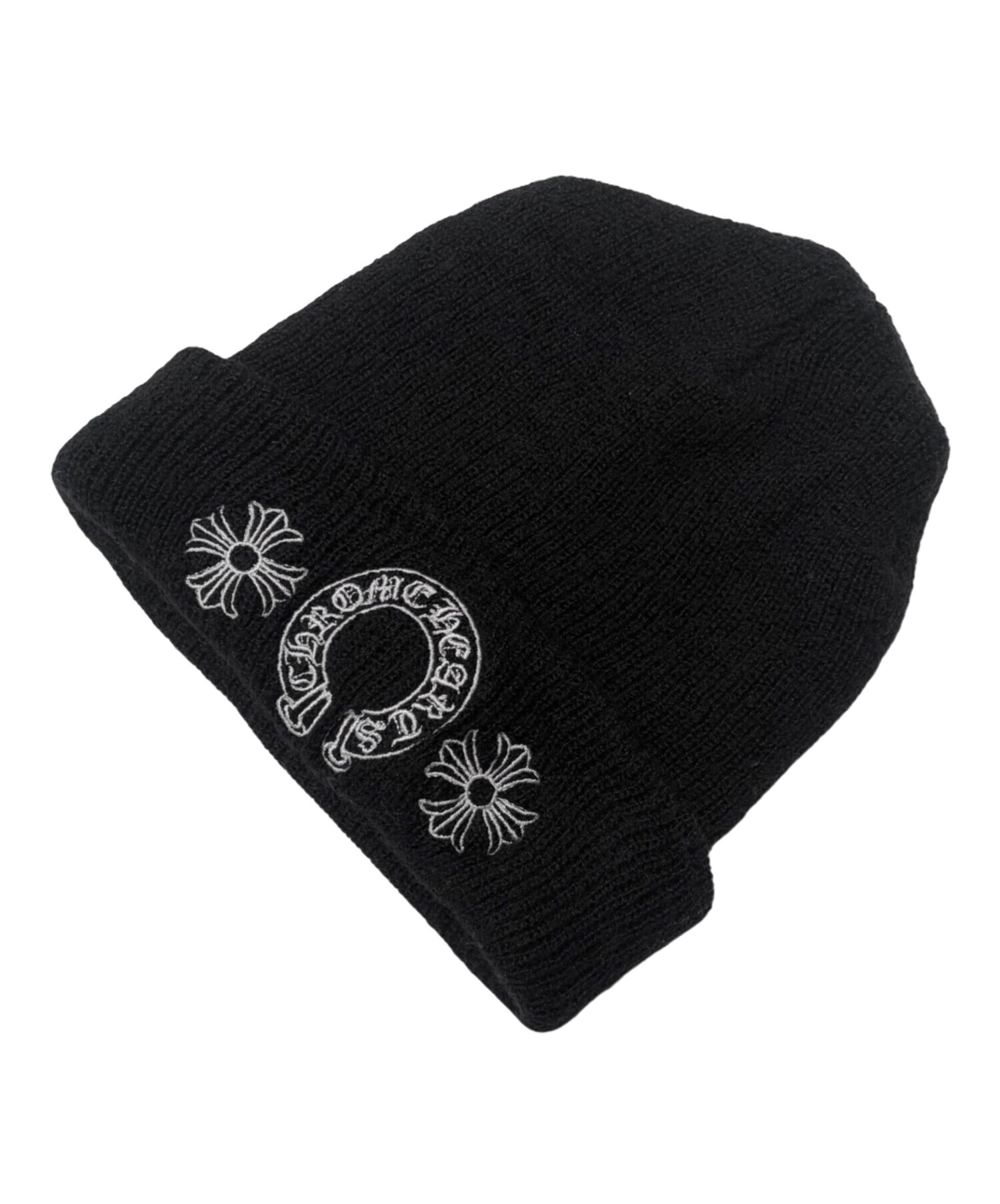 CHROME HEARTS ホースシュークロス ビーニー 黒 中古・古着通販】CHROME HEARTS (クロムハーツ) CHプラス ホースシュー