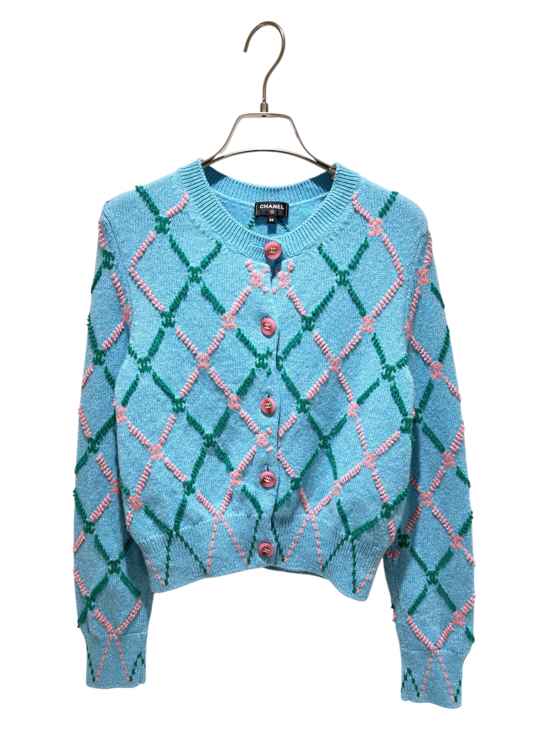 CHANEL　正規品　鑑定済み　カーディガン 中古・古着通販】CHANEL (シャネル) ココアーガイル ニット