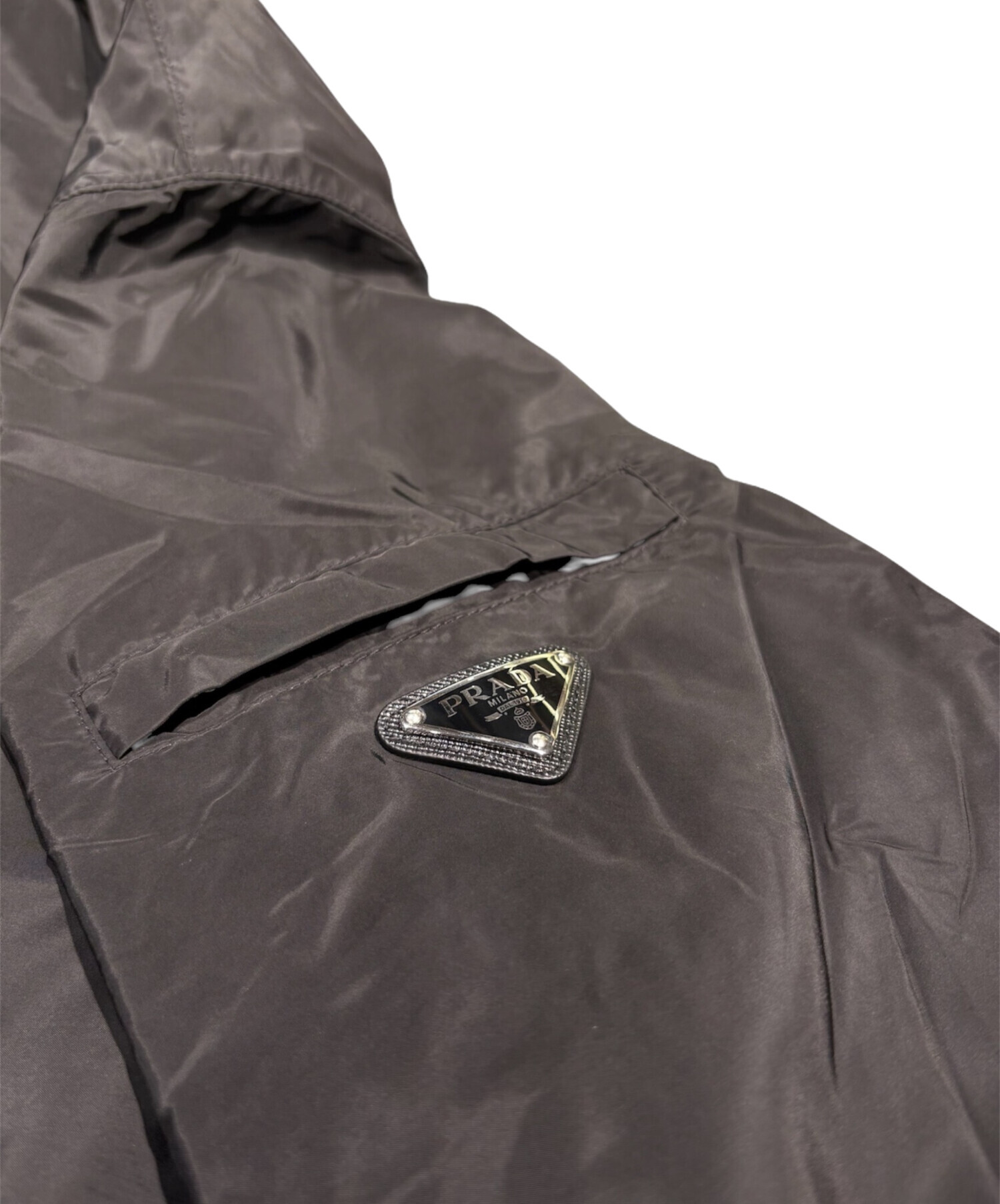 中古・古着通販】PRADA (プラダ) ロゴプレートブルゾン ブラック