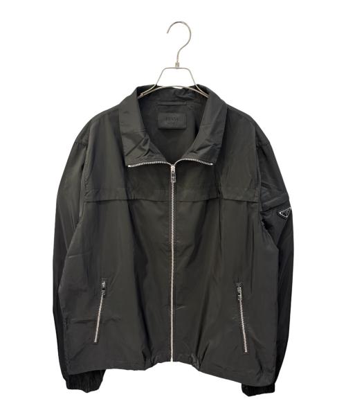 中古・古着通販】PRADA (プラダ) ロゴプレートブルゾン ブラック