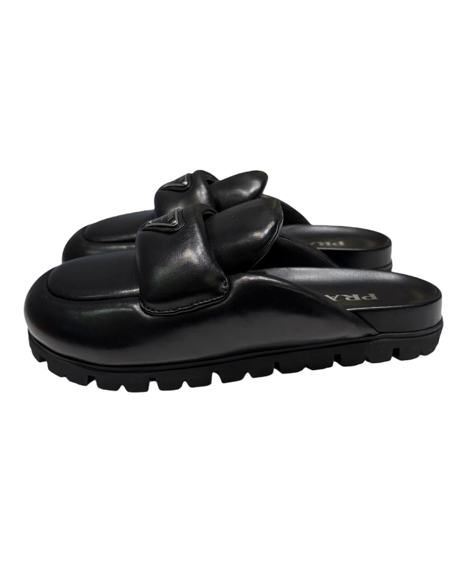 中古・古着通販】PRADA (プラダ) パテッドミュールサンダル/サボ
