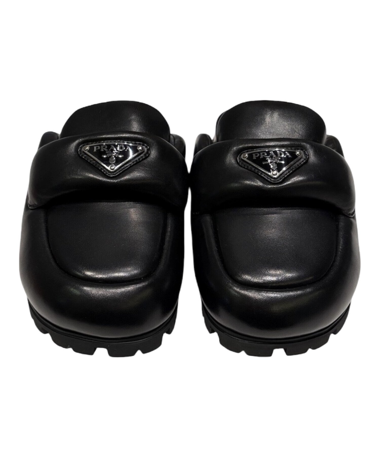 プラダ PRADA ミュール サンダル ロゴプレート パデットミュール プラダ PRADA ミュール サンダル ロゴプレート パデットミュール 楽天