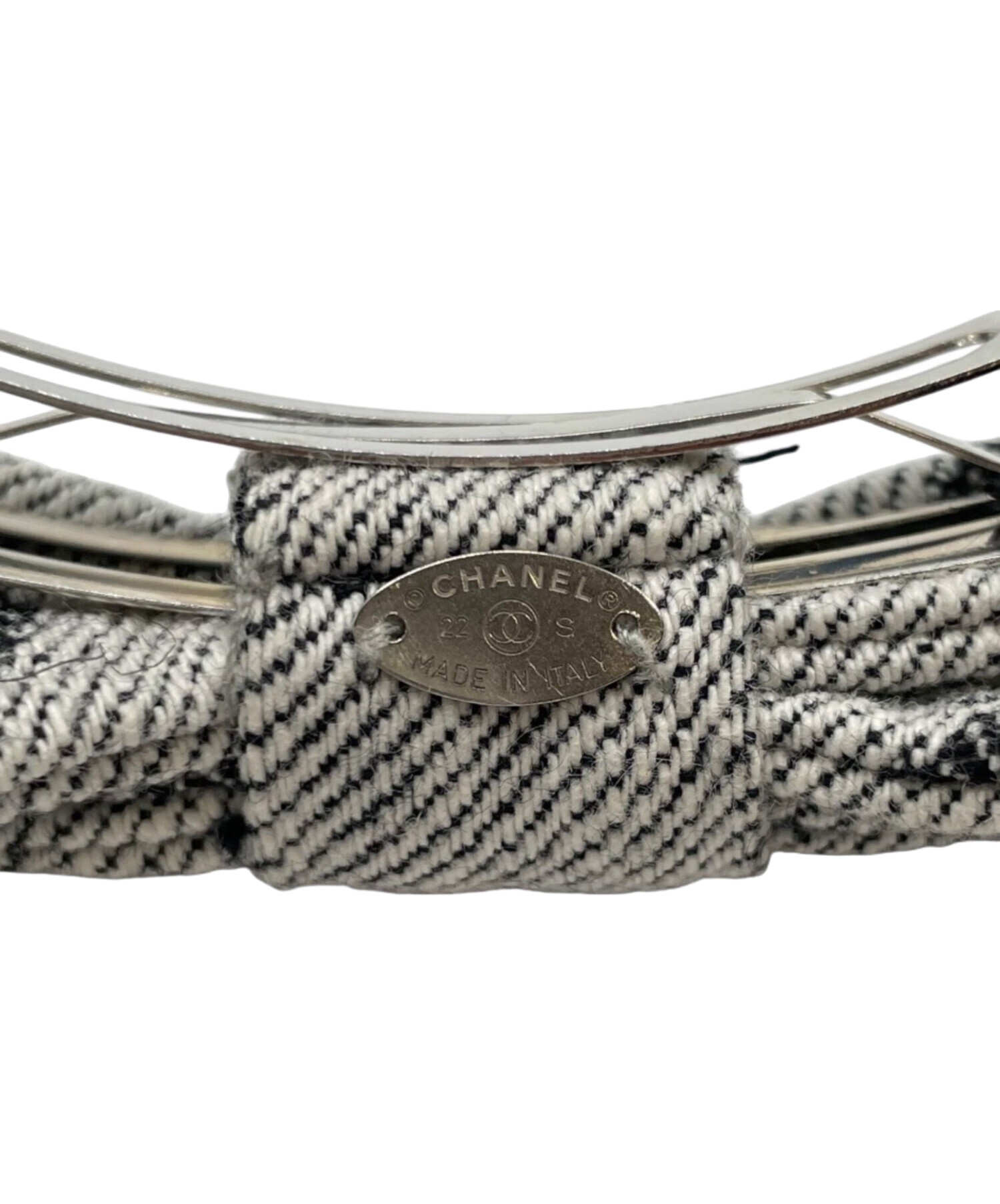中古・古着通販】CHANEL (シャネル) ココマークデニムバレッタ グレー