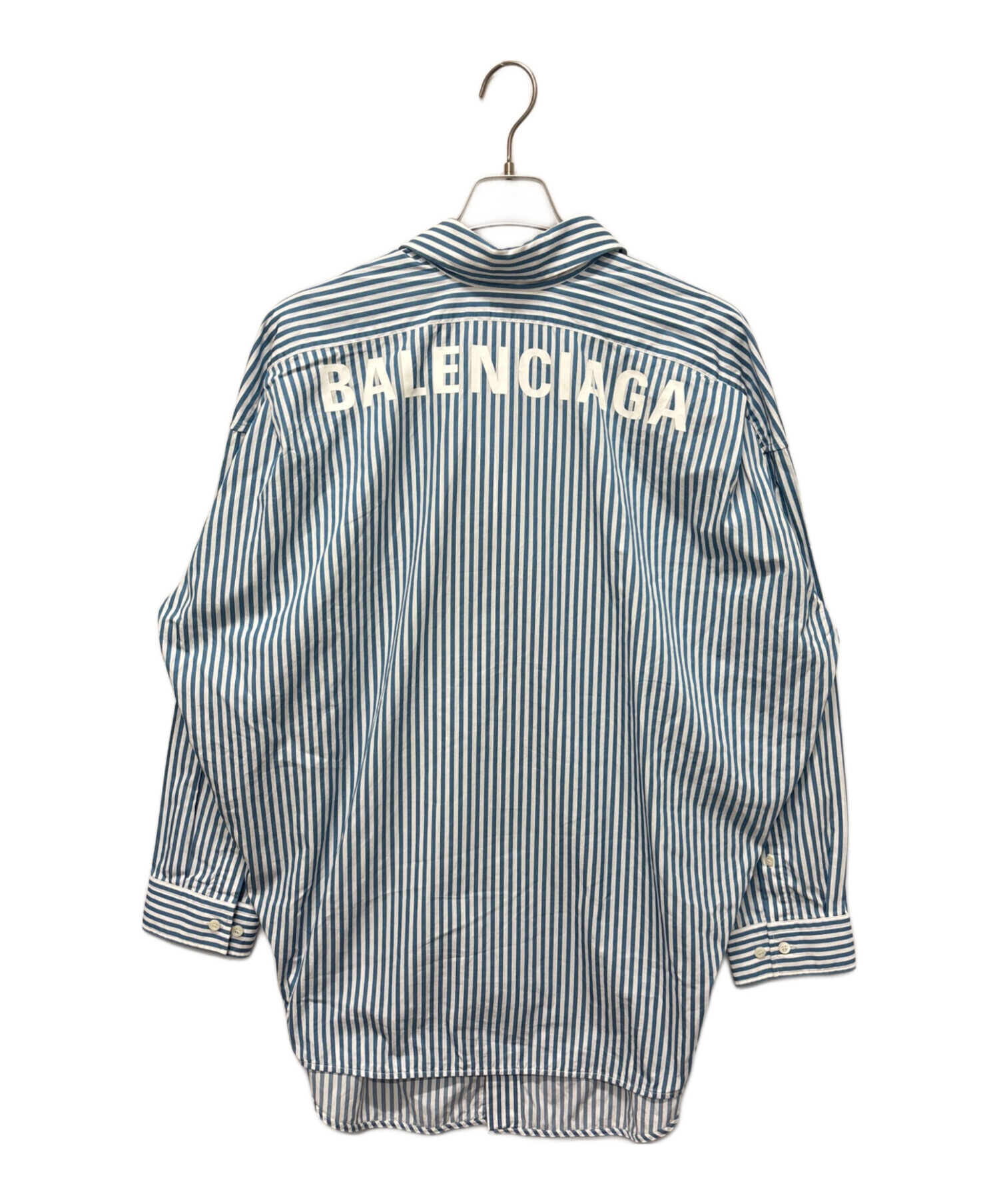 中古・古着通販】BALENCIAGA (バレンシアガ) ストライプロゴシャツ