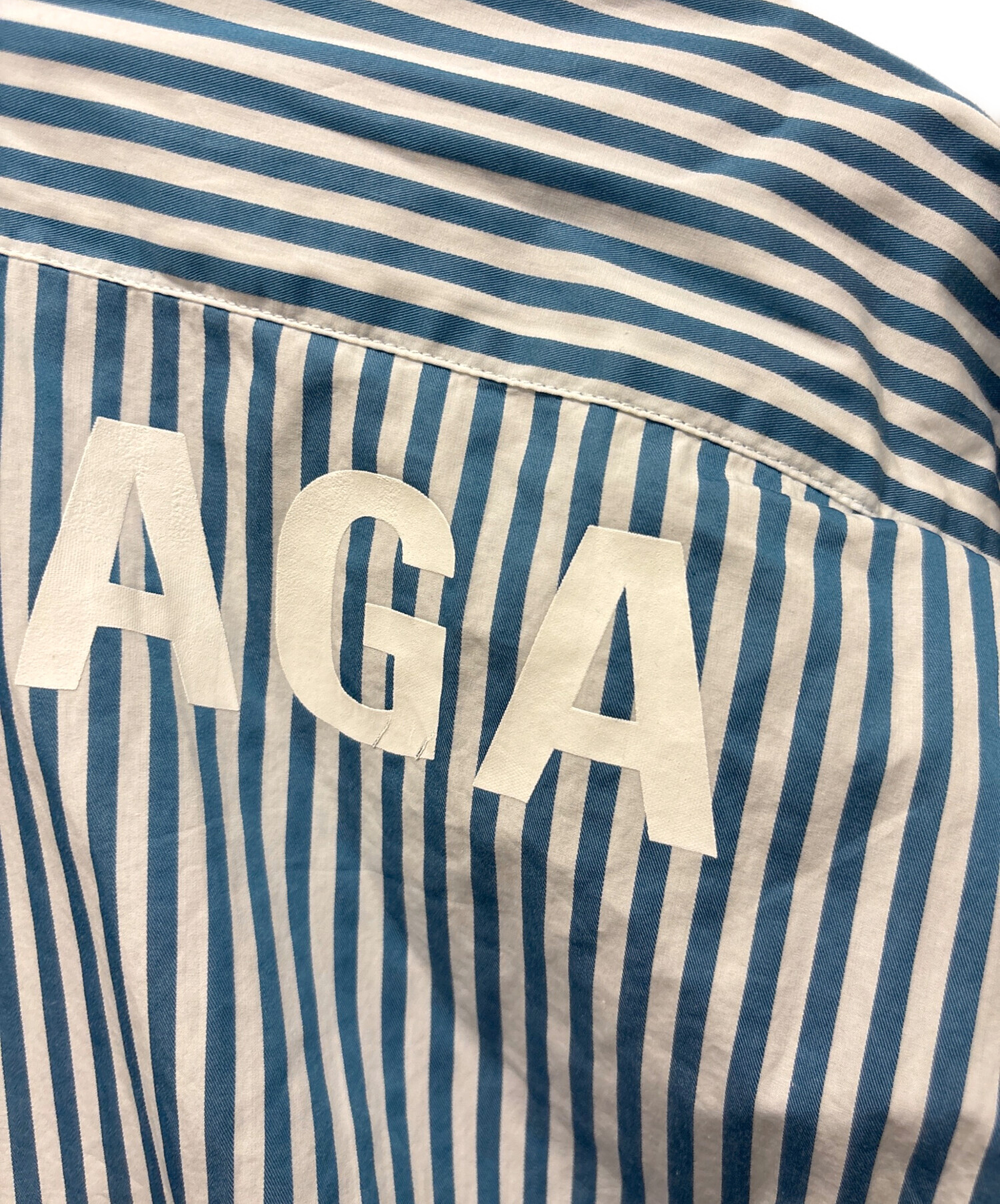 中古・古着通販】BALENCIAGA (バレンシアガ) ストライプロゴシャツ