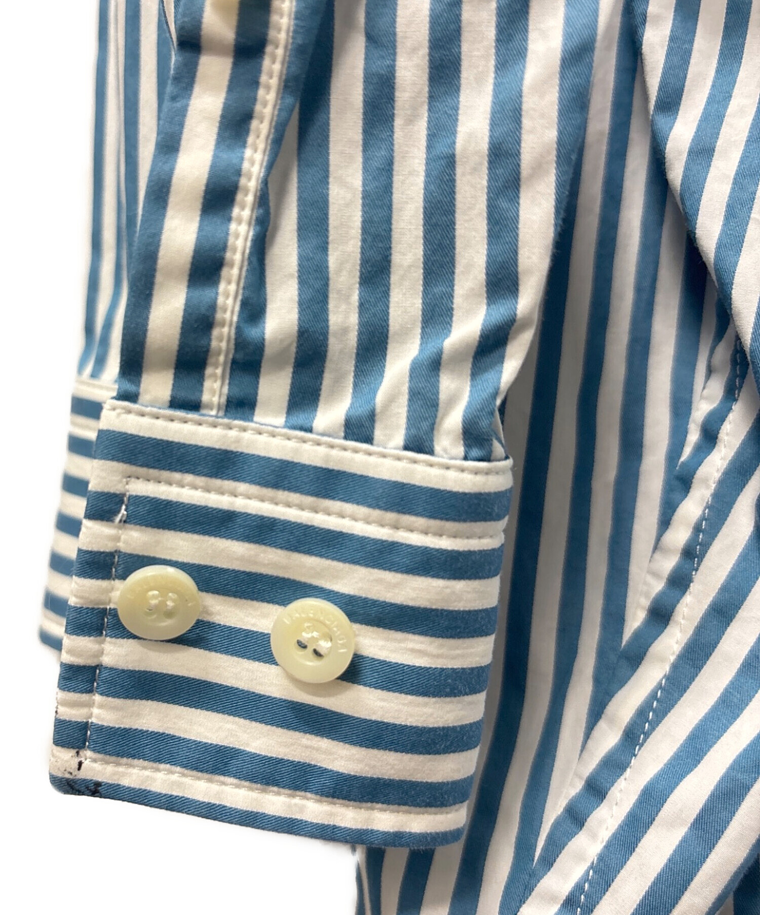 美品 バレンシアガ BALENCIAGA ストライプ ロゴシャツ サイズ39 中古・古着通販】BALENCIAGA (バレンシアガ) ストライプロゴシャツ