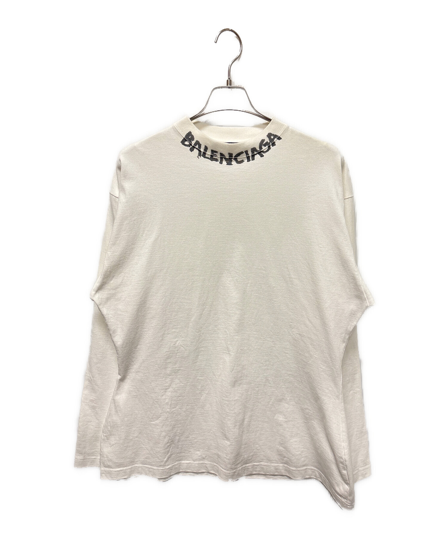 Balenciaga ロゴシャツ 中古・古着通販】BALENCIAGA (バレンシアガ) ネックロゴプリントL/S