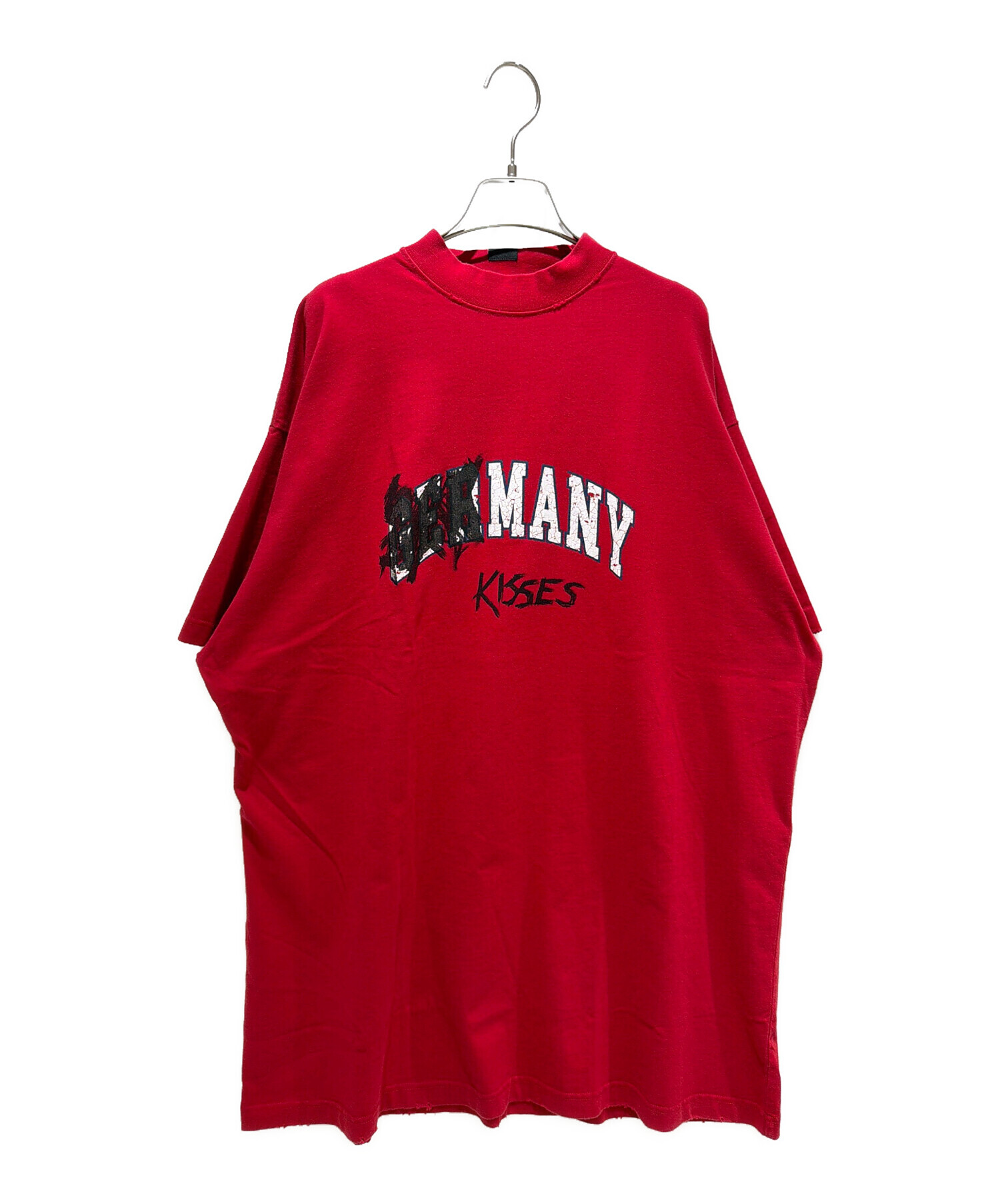 新品未使用タグ付き✨バレンシアガ GERMANY KISSロゴT 赤 中古・古着通販】BALENCIAGA (バレンシアガ) Germany Kisses T-Shirt