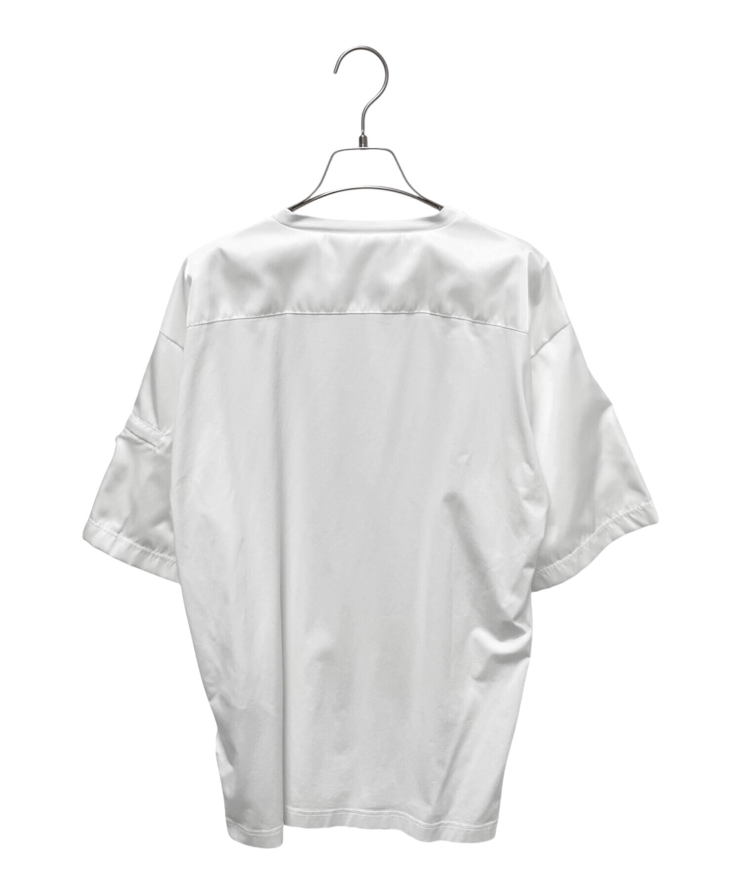 中古・古着通販】PRADA (プラダ) 三角プレートナイロン切替Tシャツ