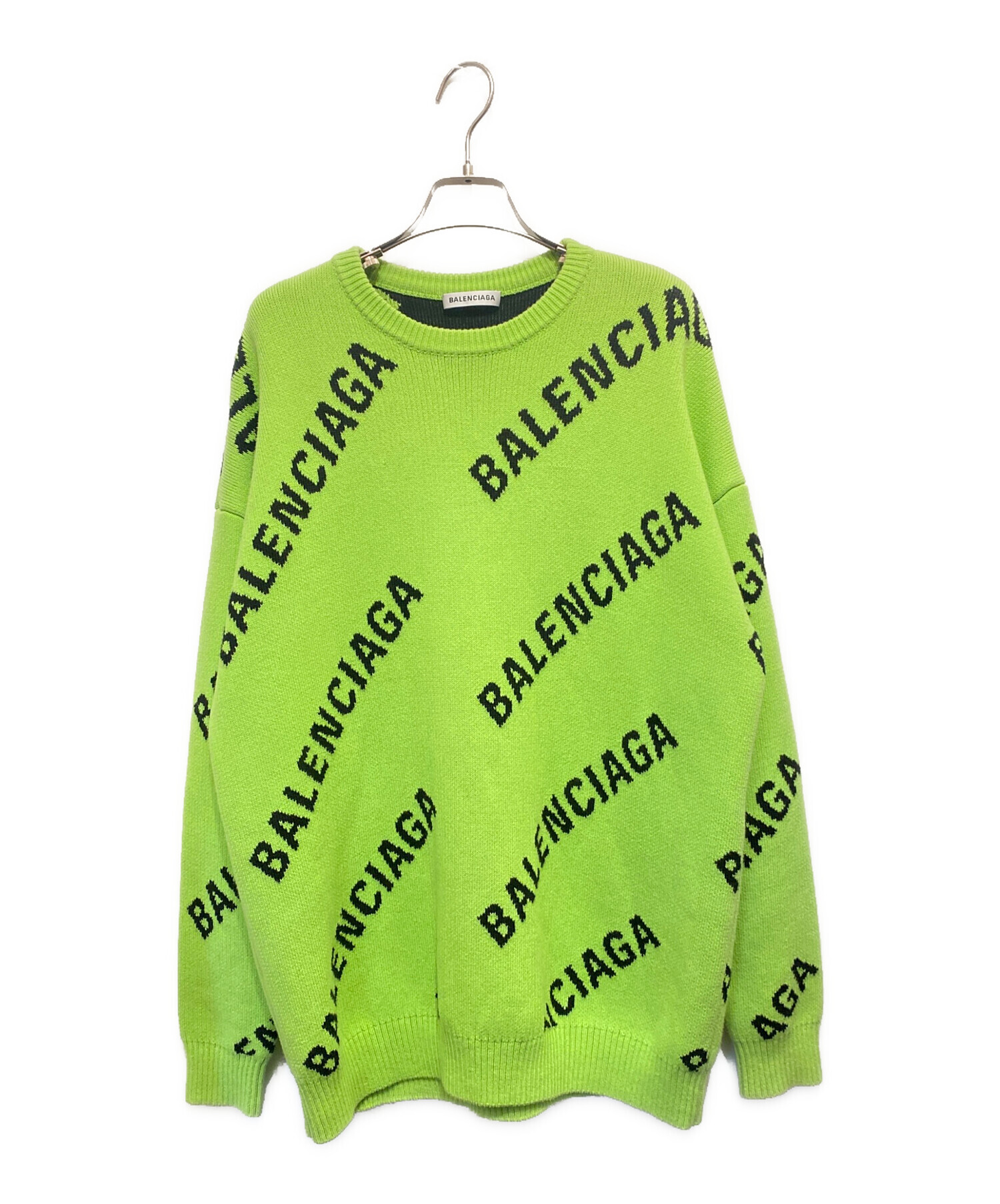 中古・古着通販】BALENCIAGA (バレンシアガ) オールオーバーロゴニット