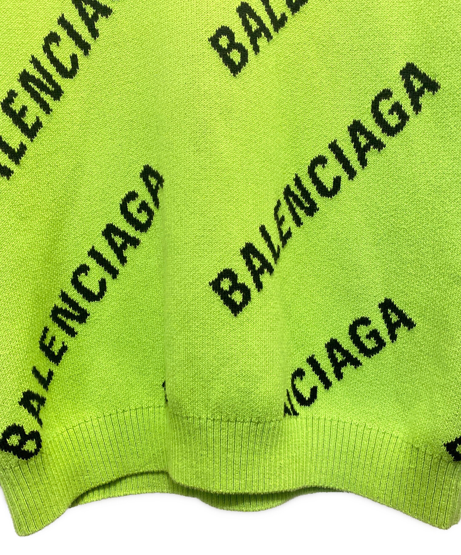 中古・古着通販】BALENCIAGA (バレンシアガ) オールオーバーロゴニット