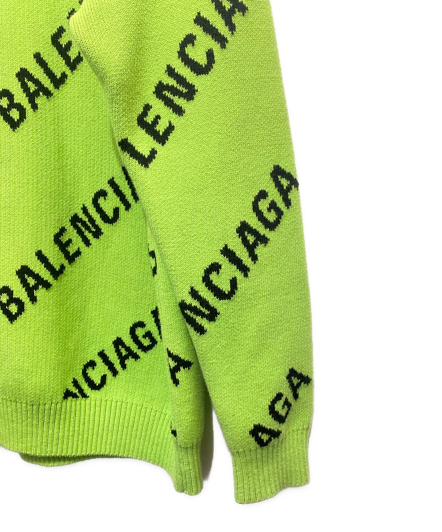 中古・古着通販】BALENCIAGA (バレンシアガ) オールオーバーロゴニット