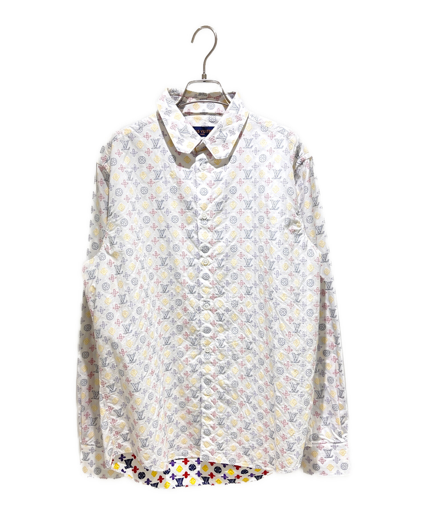 タグ付き LOUIS VUITTON ルイヴィトン tシャツ モノグラム刺繍満載 中古・古着通販】LOUIS VUITTON (ルイ ヴィトン) モノグラムコットン