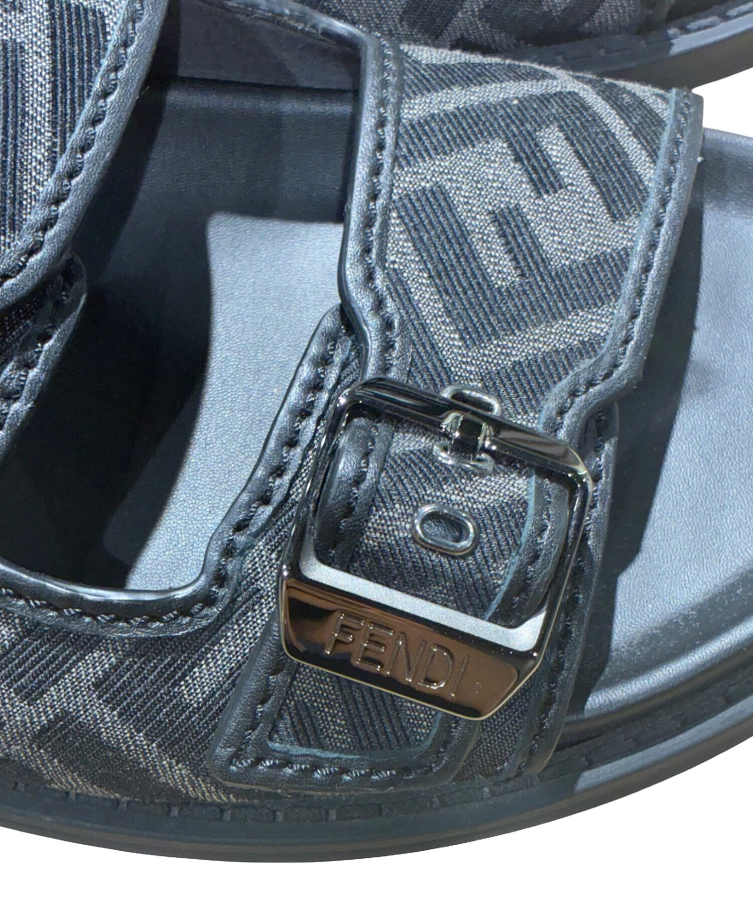 中古・古着通販】FENDI (フェンディ) ズッカサンダル ブラック サイズ