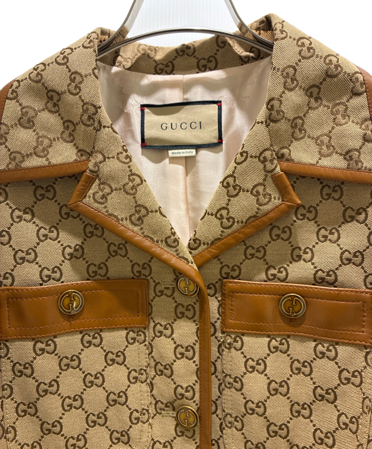 中古・古着通販】GUCCI (グッチ) GGスープリームキャンバスジャケット 