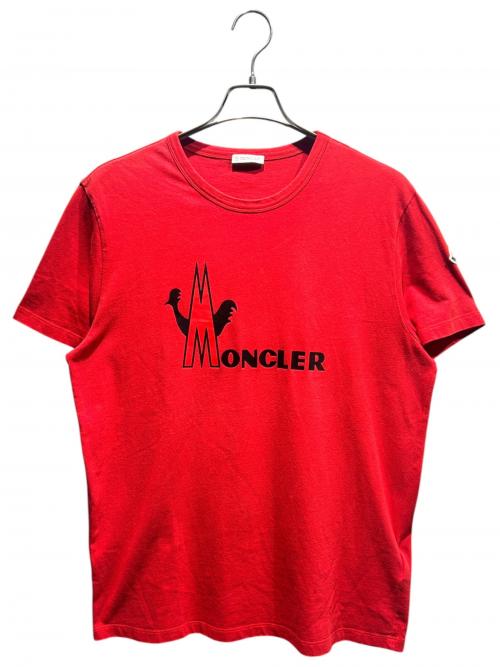 中古・古着通販】MONCLER (モンクレール) ロゴTシャツ レッド サイズ