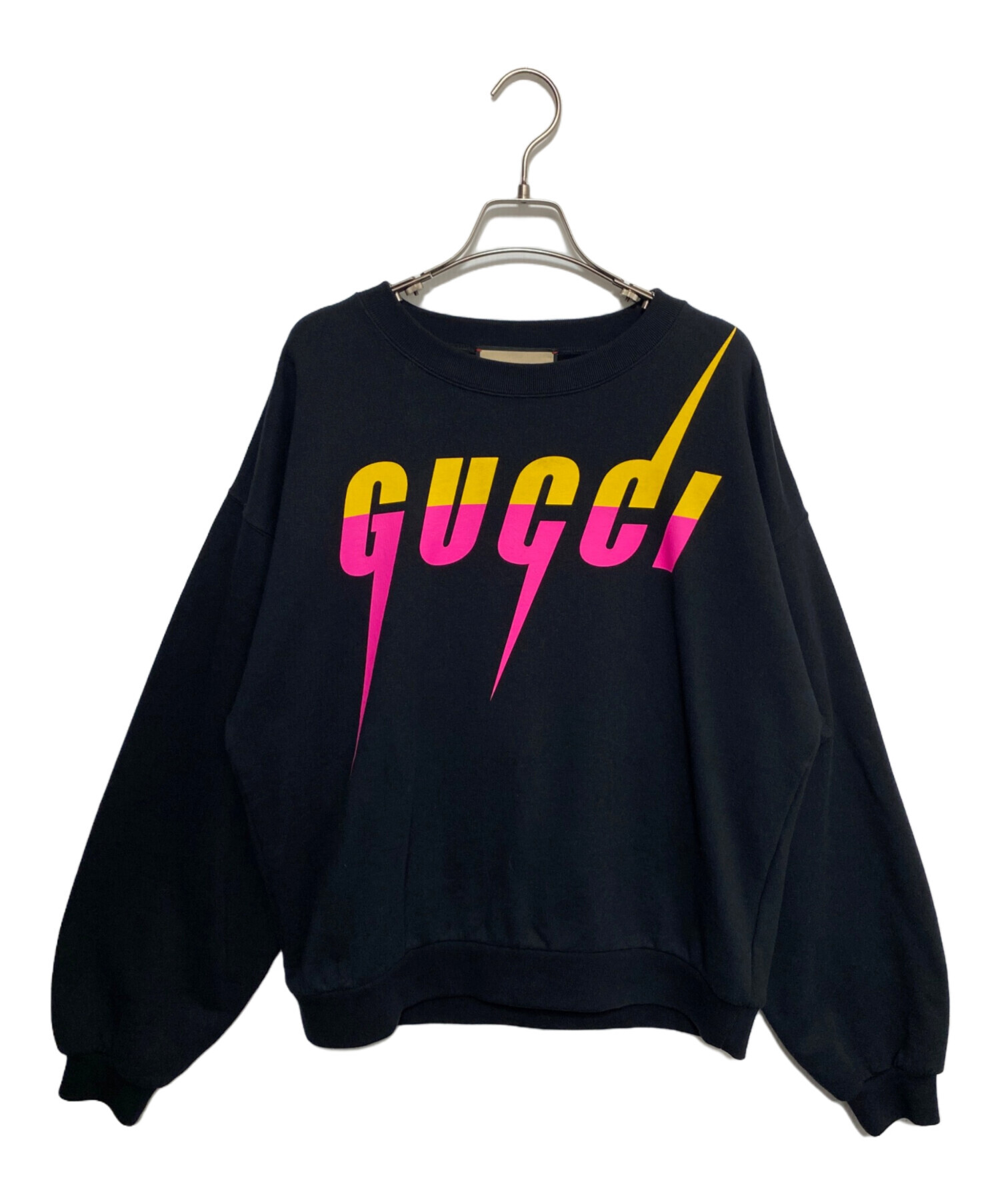 中古・古着通販】GUCCI (グッチ) Blade Logo Crew Sweat ブラック