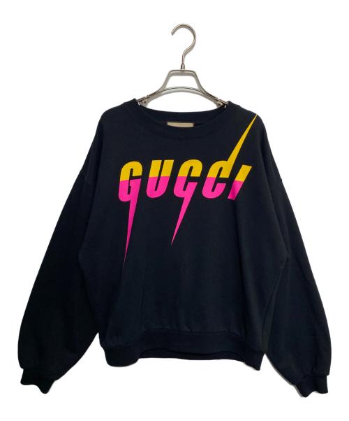 中古・古着通販】GUCCI (グッチ) Blade Logo Crew Sweat ブラック