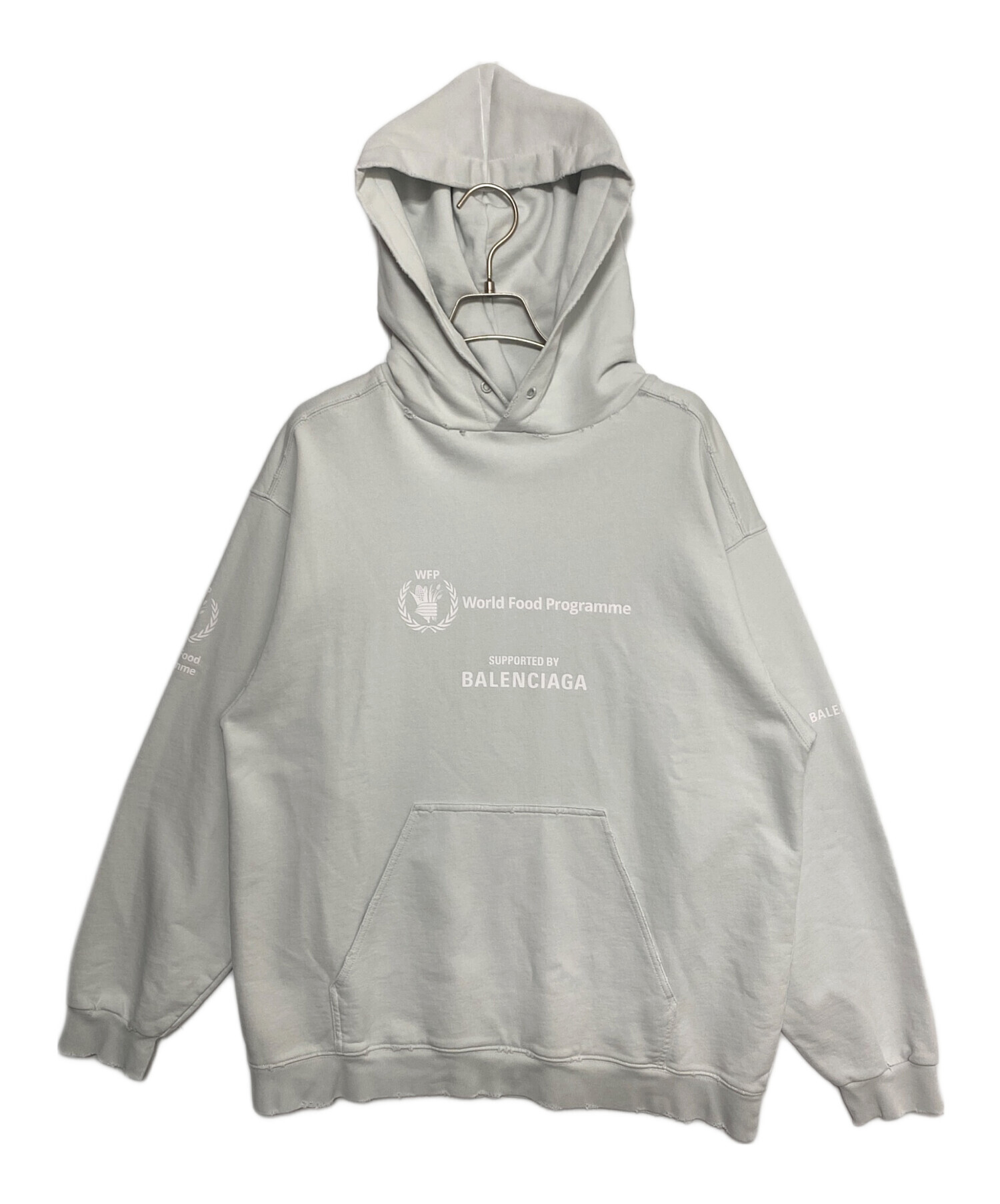 中古・古着通販】BALENCIAGA (バレンシアガ) WFP ロゴパーカー スカイ