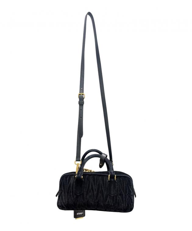 中古・古着通販】MIU MIU (ミュウミュウ) ミニボストンバッグ ブラック