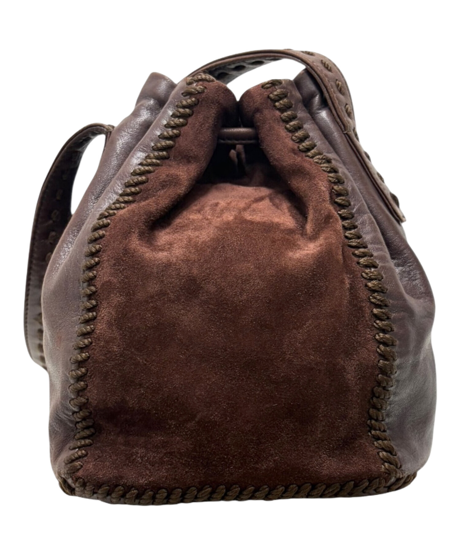 中古・古着通販】PRADA (プラダ) 巾着ショルダーバッグ ブラウン