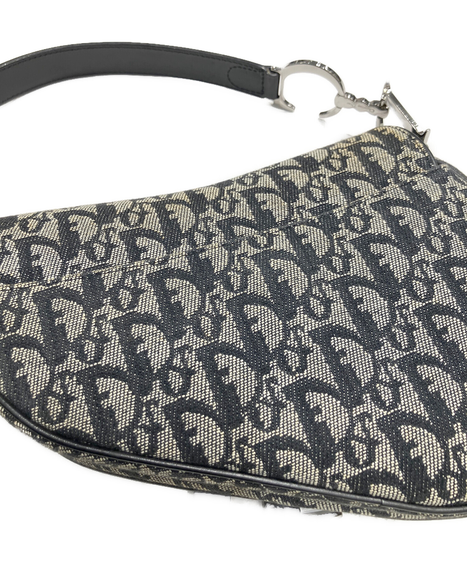Christian Dior ヴィンテージ　サドルバッグ　グレー　ブラック 中古・古着通販】Christian Dior (クリスチャン ディオール) サドル